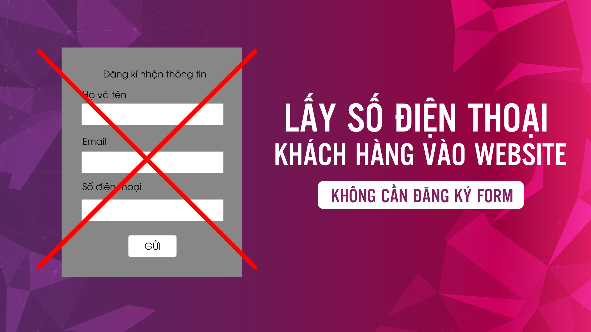 Lấy số điện thoại vào web không cần điền form